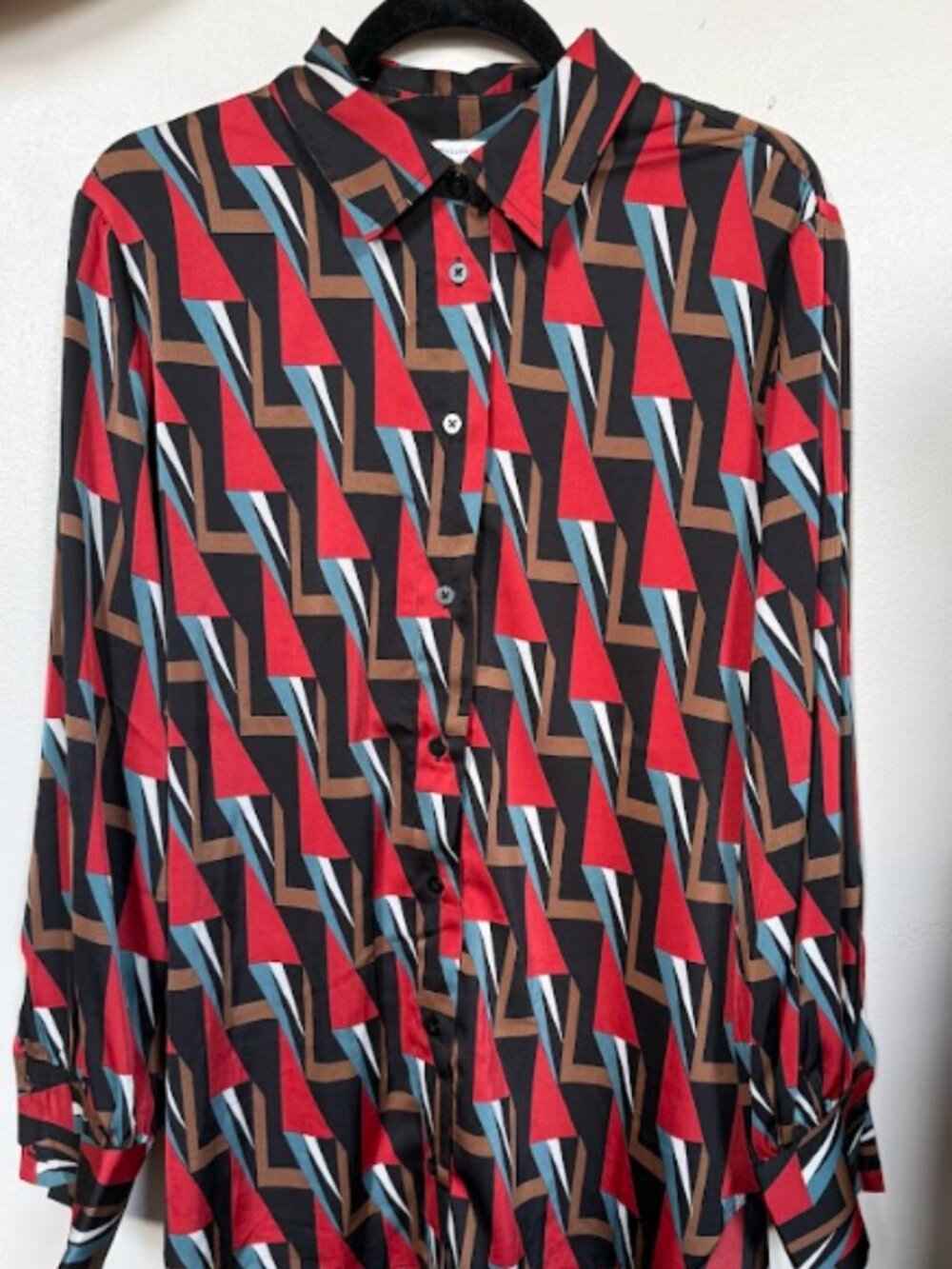 Satin Patterned Dress Shirt